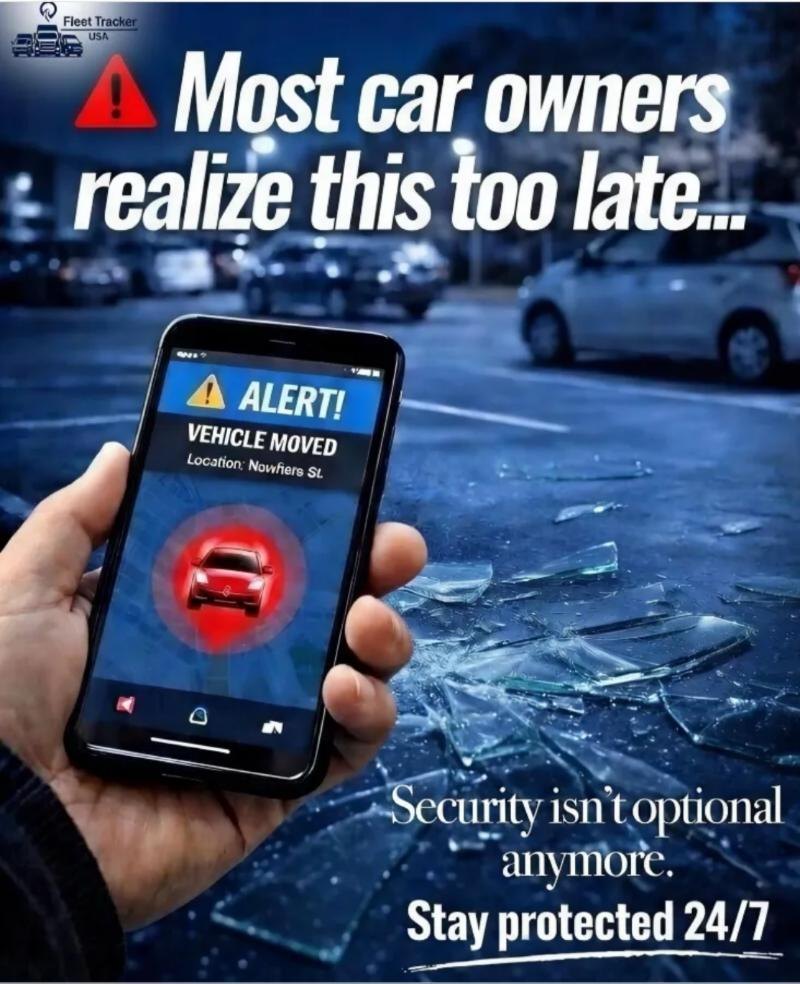 Vehicle moved alert on a phone: stay protected 24/7